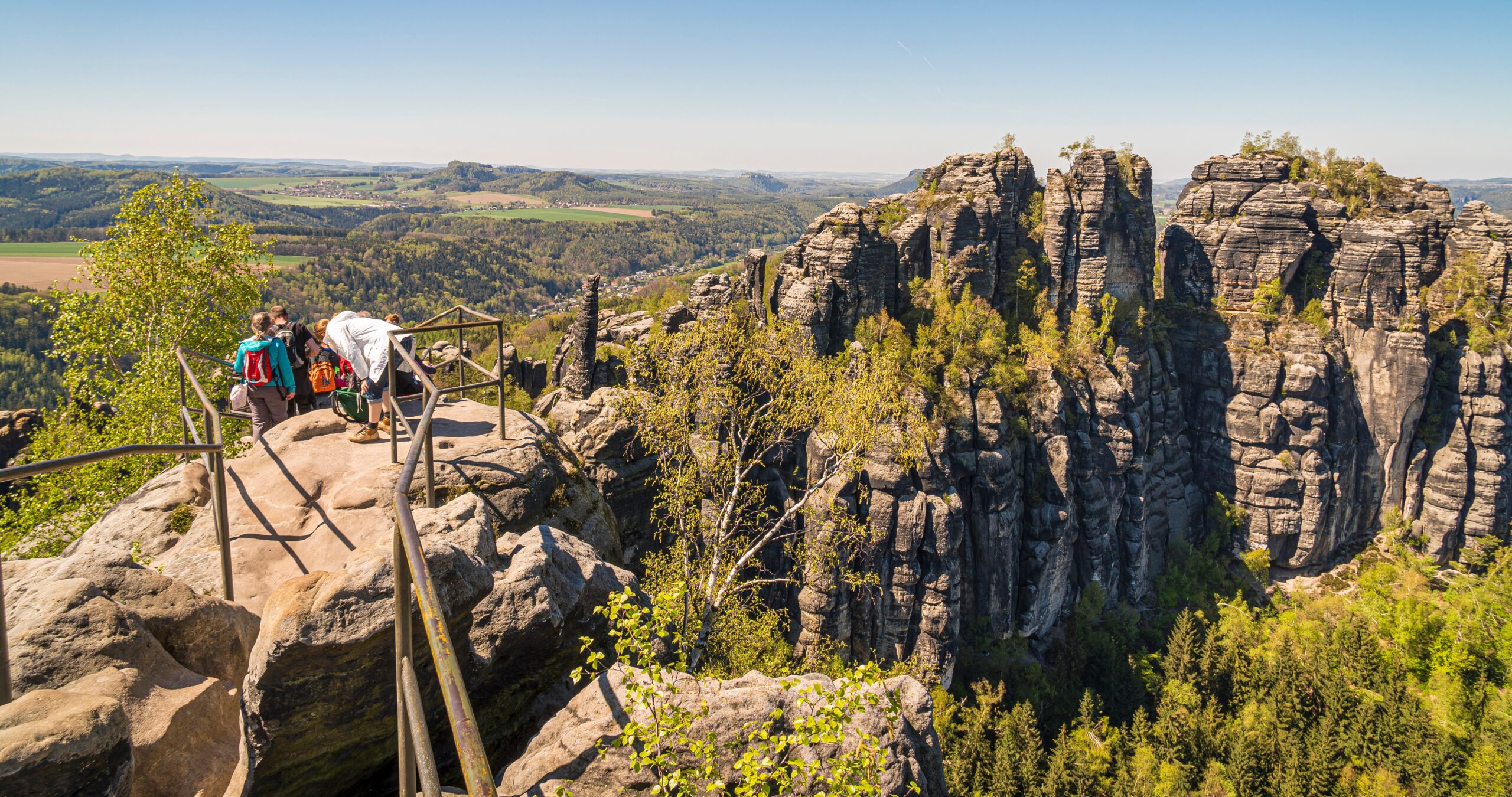 Wanderung Saechsische Schweiz mit Aussichtspunkt